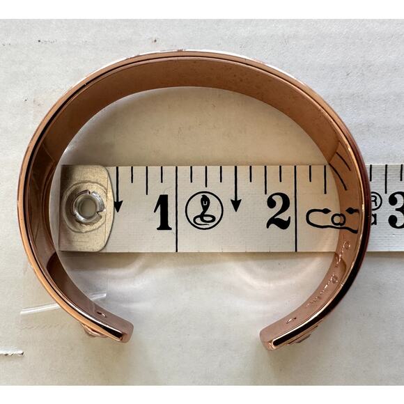 Mary Kay Rose Gold Tone Cuff Bracelet "Make Me Feel Important: Rhinestones - Picture 4 of 4